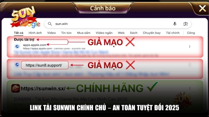 Cách phân biệt link Sun win chuẩn và link giả mạo